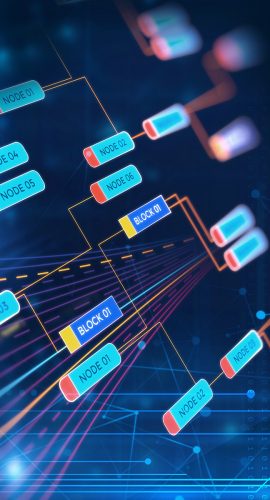 Block Chain Network Concept On Technology Background