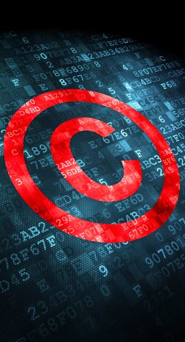 Law Concept: Copyright On Digital Background