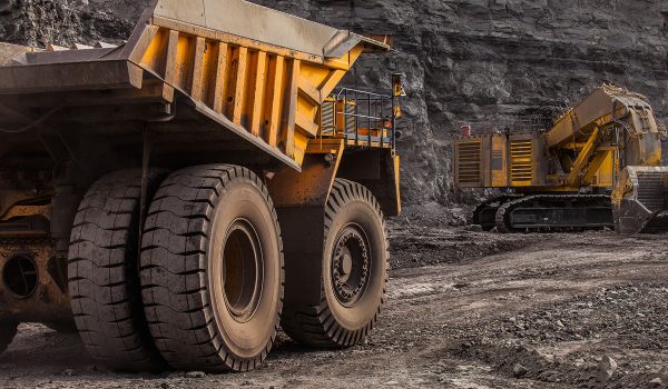 Quarry Dump Trucks In Coal Mining