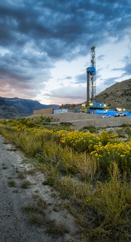 Mountain Drilling Fracking Rig