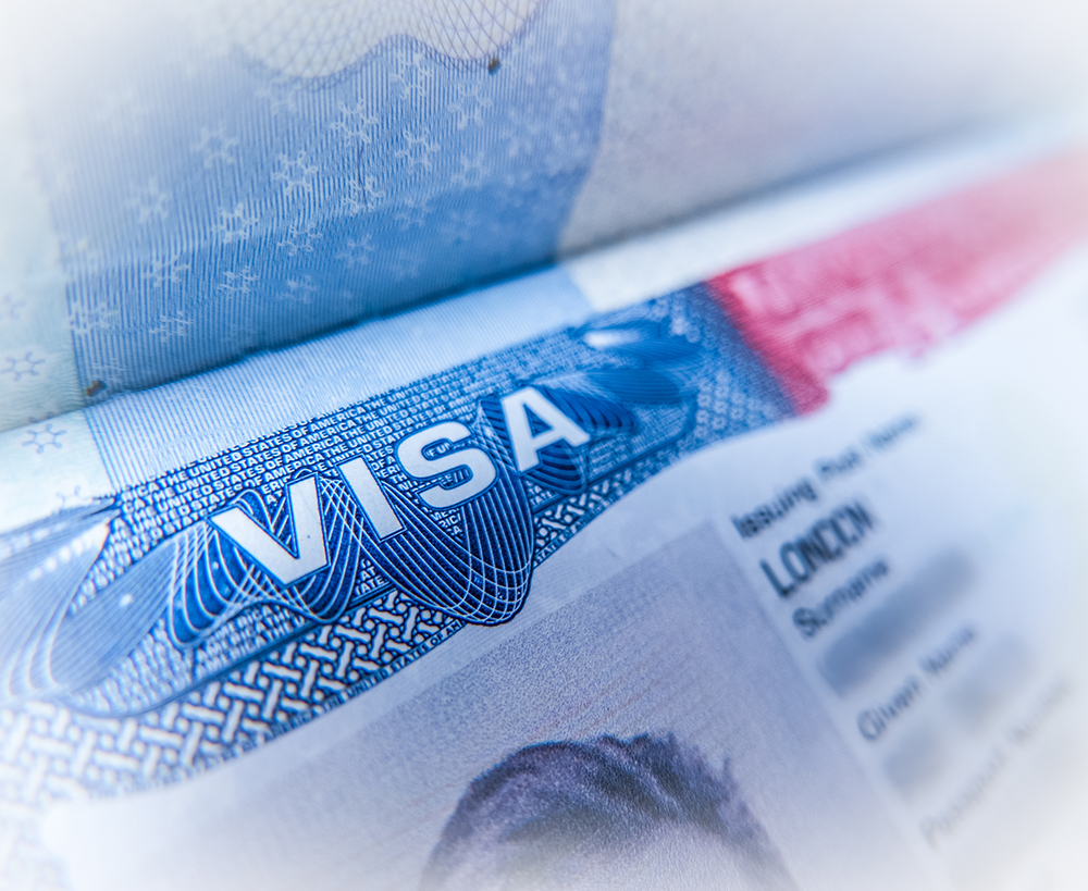 Detail Of A USA Visa