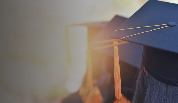 Law Students Graduates Caps Darkened