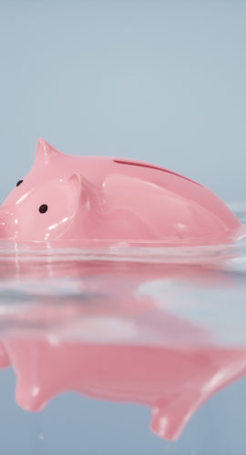 Sinking Piggy Bank