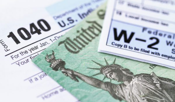 IRS Tax Forms With Tax Refund Check