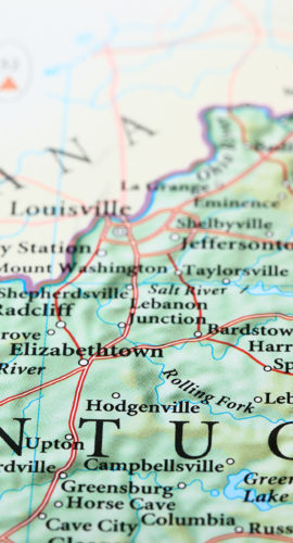Kentucky Map, USA