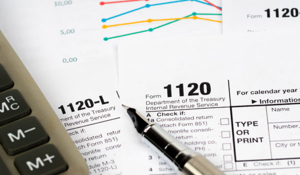 1120 Tax Form With Calculator And Income Chart